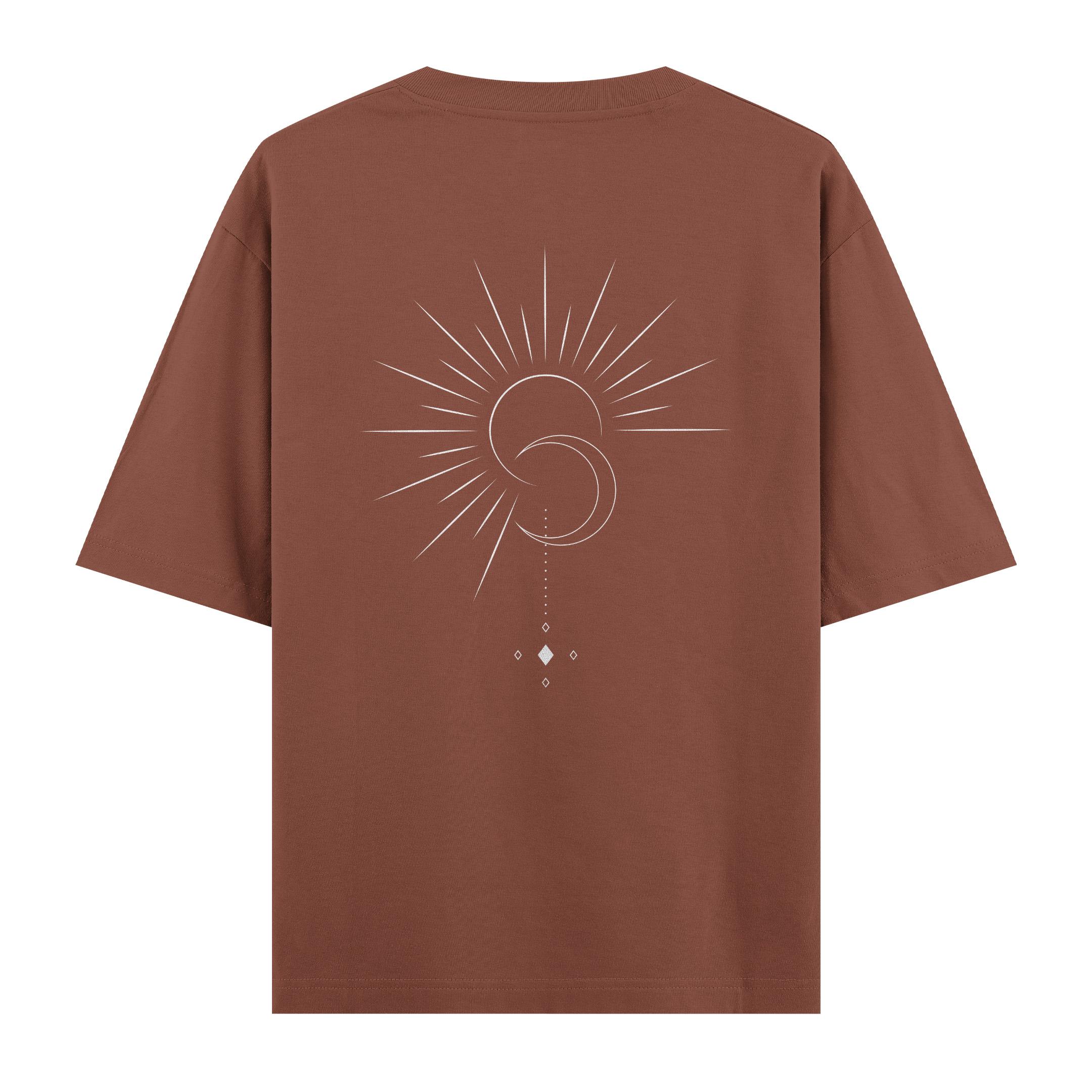 Yin%20Yang%20Yoga%20Oversize%20T-shirt%20Kahverengi