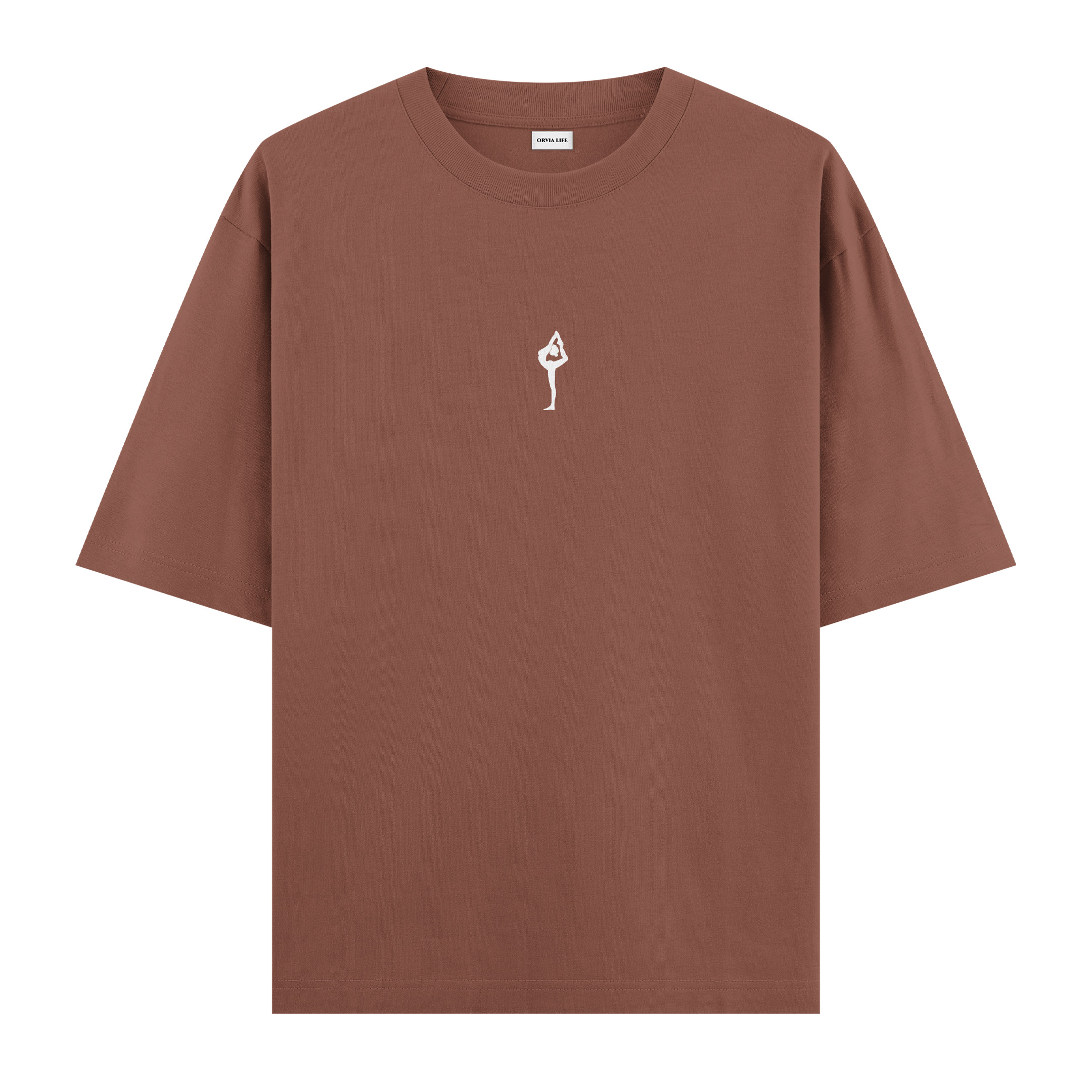 Natarajasana%20Yoga%20Oversize%20T-shirt%20Kahverengi