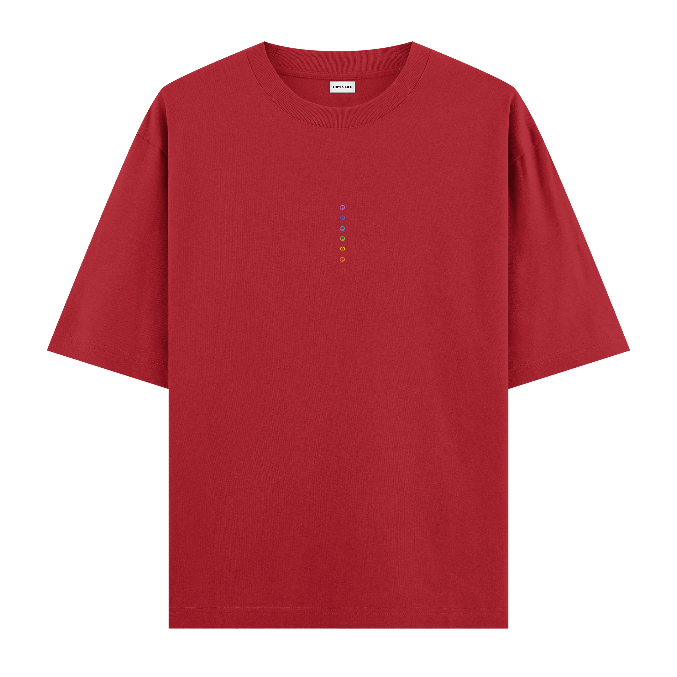 Chakra%20Yoga%20Oversize%20T-shirt%20Kırmızı