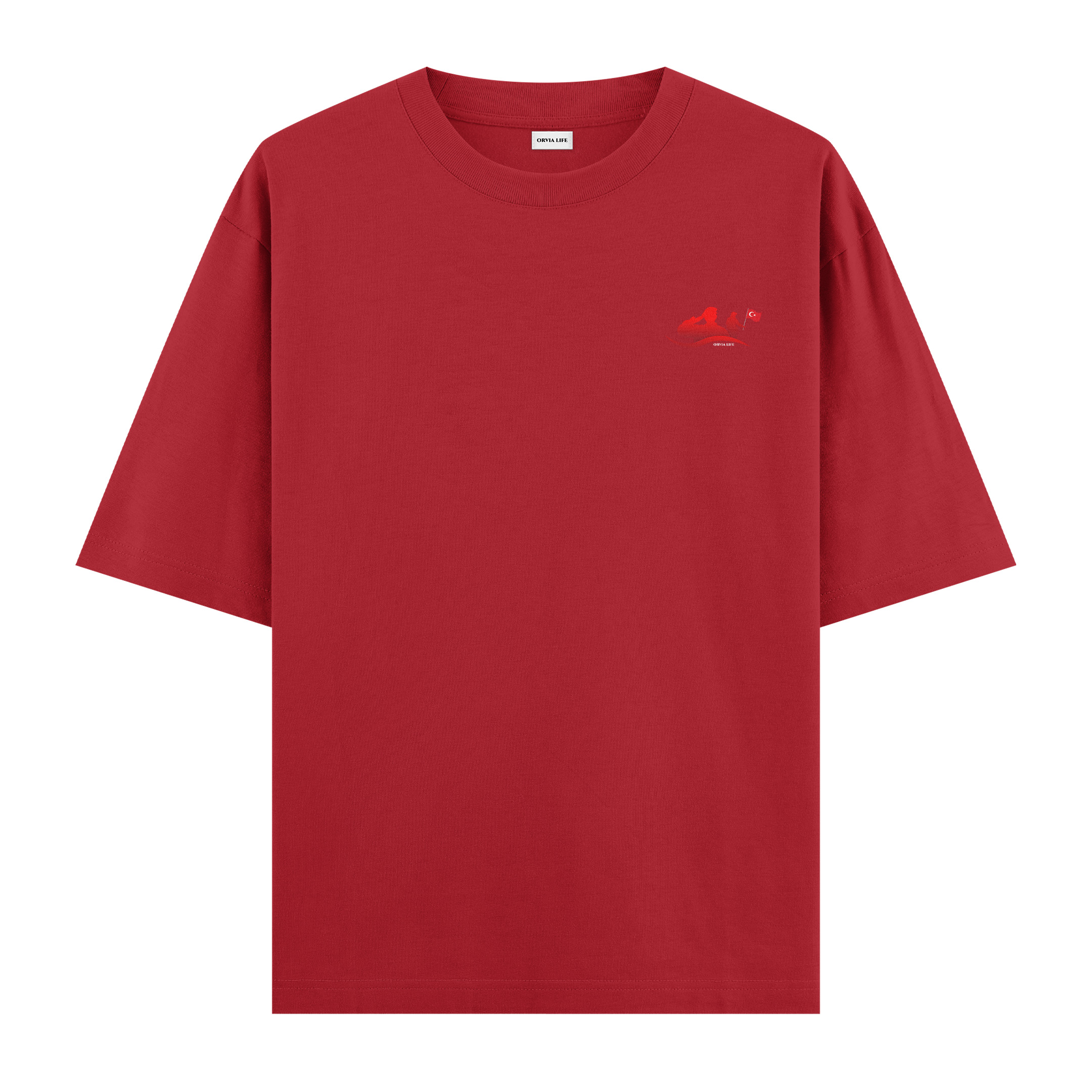 AY%20YILDIZ%20%20-%20Oversize%20T-shirt%20Kırmızı