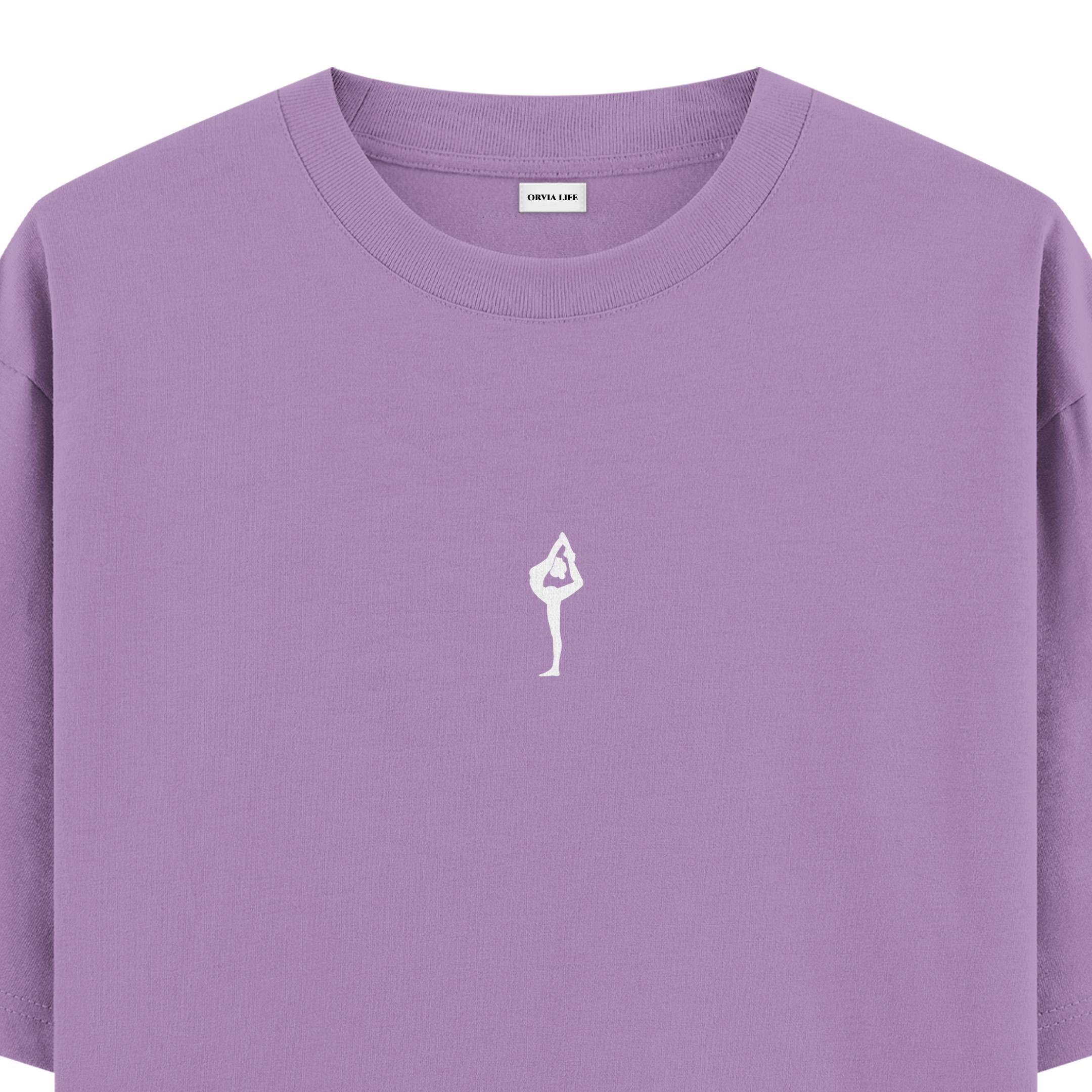 Natarajasana%20Yoga%20Oversize%20T-shirt%20Mor