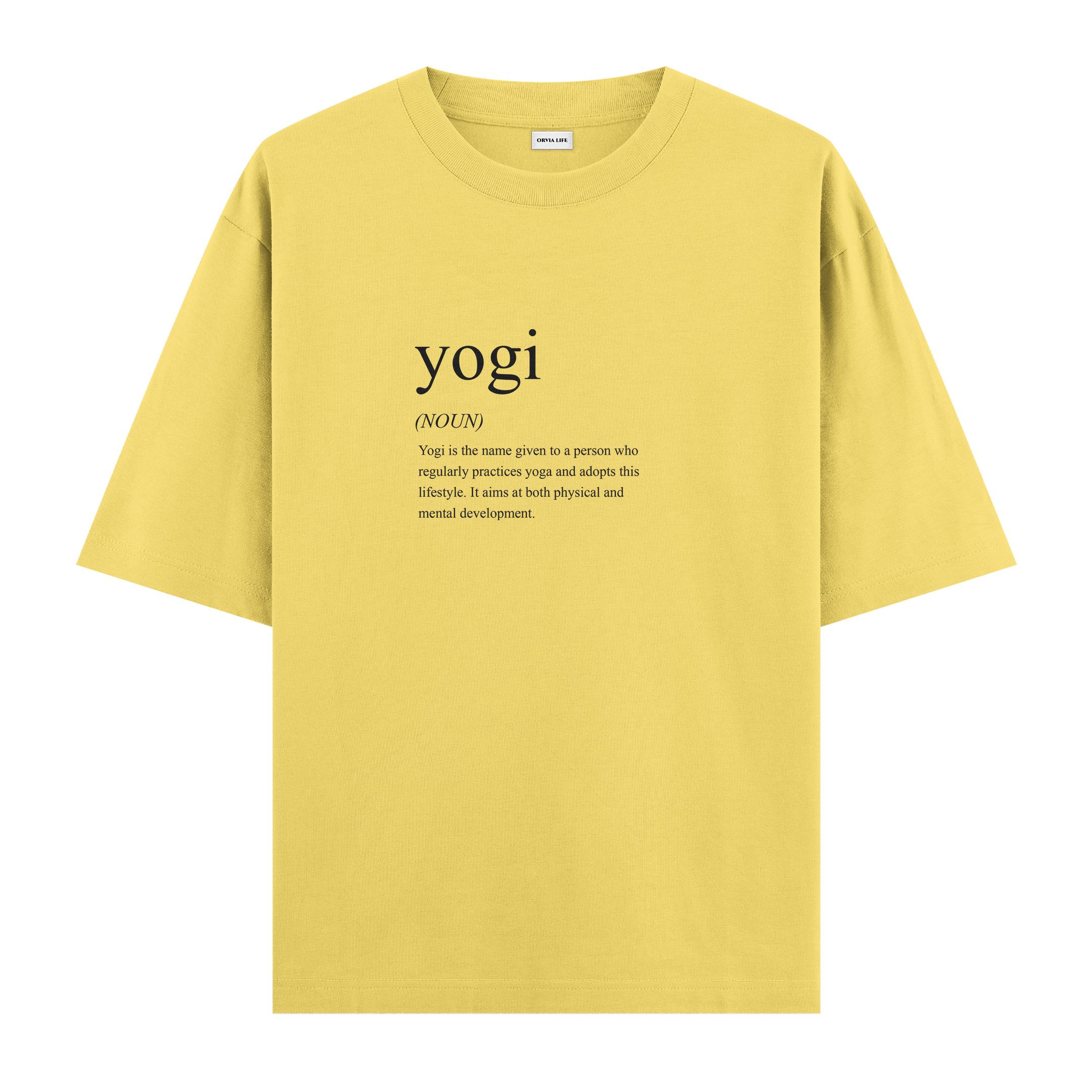 Yogi%20Yoga%20Oversize%20T-shirt%20Sarı