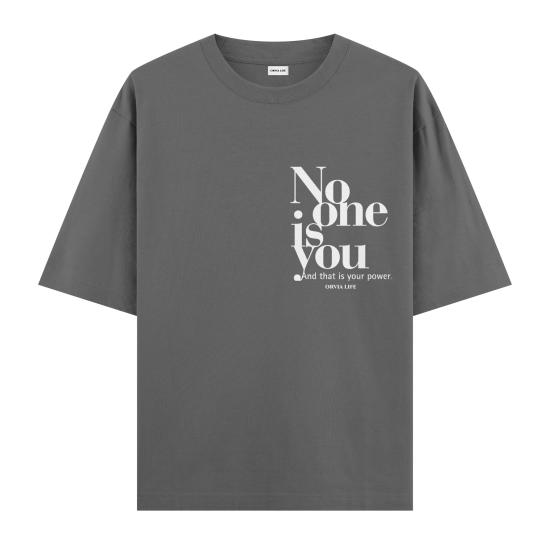 No One Is You  Oversize T-shirt Antrasit