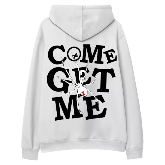Come Get Me Hoodie Sweatshirt Beyaz