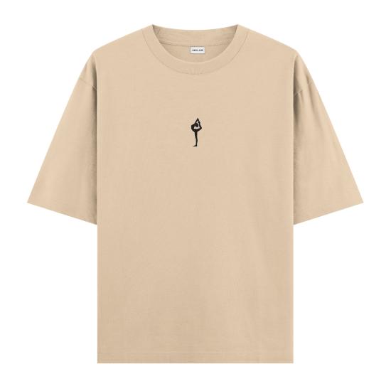 Natarajasana Oversize T-shirt Krem