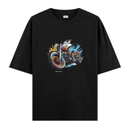 Bike Oversize T-shirt Siyah