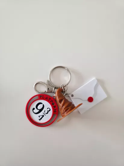 Harry Potter Gümüş Zincir Anahtarlık, Çanta Charmı Süsü